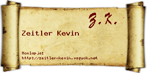 Zeitler Kevin névjegykártya